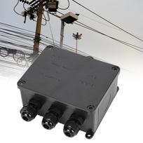 Vandeniui atspari jungčių dėžutė, lauko kabelių jungties dėžutė, elektroninė dėžutė, IP68, PC, juoda
