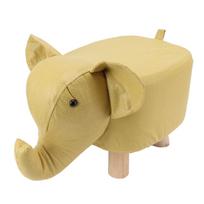 Animal Footstools Lovely Cartoon Innovative Elephant Upholstered Stool for Nursery Bedroom Playroom oranžinė