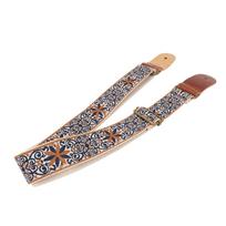 Ukulele dirželio siuvinėjimo stiliaus Retro metalinė sagtis Reguliuojamas kvėpuojantis pečių diržas Banjo