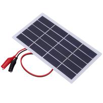 2W 5V polikristalinis silicio „pasidaryk pats“ saulės baterijų modulis su spaustuku, lengvas, 173x99x2MM(2W 5V spaustukas )