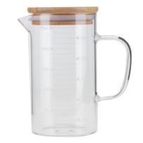 Borosilikatinio stiklo matavimo puodelis su dangteliu Atsparus karščiui puodelis viešbučiui, restoranui, namams(500 ml )