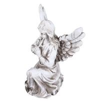 Religinė angelo statulėlė Derva Dekoratyvi Lauko angelo figūrėlė Ornamentas sodui, terasai, veja