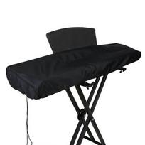 Minkštas elastingas reguliuojamas dirželis su sagtimi pianino dangalas nuo dulkių 88 klavišų pianinui Juodas