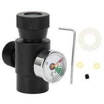 CO2 baliono papildymo adapterio jungtis CGA320 // TR21-4 ASA 3000psi manometras Juodas