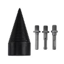 Malkų skaldyklė, malkų skaldymo pleištas, medienos grąžtas su 3 gręžimo rankenomis, malkų grąžtas 42MM
