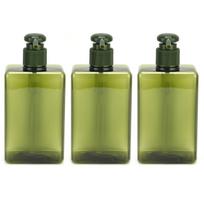 3 vnt. 280 ml pompos buteliukas tuščias losjonui, šampūnui, skystam muilui, sandarus paspaudžiamas buteliukas, tamsokas beige