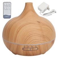 Ultragarsinis aromaterapinis eterinių aliejų difuzorius, spalvinga šviesa, smulkus rūkas, 500 ml talpa, nuotolinio valdymo pultas