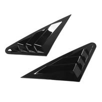 2Pcs Rear Side Window Louver Cover Left Right Impact Proof Sporty Look Rear Window Air Vent Scoop juoda