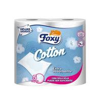 Foxy Cotton Tualetinis popierius 5 sluoksnių 4 rulonai