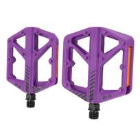 Dviračio pedalas Boroninio plieno ašis Nailono pluoštas Neslystantis Dantytas nagų dizainas Plento dviračio plokščias pedalas Violetinis