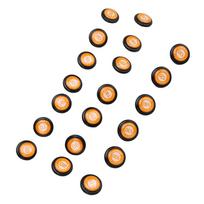 20pcs Club Distance Markers Ball Position Markers Club Yardage Sign ABS for Outdoor Sports Orange