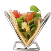 304 nerūdijančio plieno taco laikiklis banguotos formos meksikietiško maisto stovas padėklas stovas kietas beige