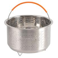 Nerūdijančio plieno ryžių viryklės garų krepšelis Nerūdijančio plieno daržovių garų krepšelis su rankena L(for 6.5-9kg) gray