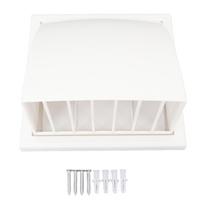 Kvadratinis ištraukiamojo ventiliatoriaus dangtelis PVC plastikas Išorinės sienos ortakio ventiliacijos dangtelis voniai virtuvei 100 mm
