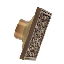 Antikvarinis žalvaris 10cm Dušo grindų sifonas Vonios nutekėjimo grotelės(#1)