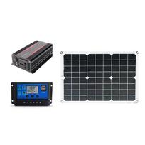 Saulės energijos sistema Pilnas komplektas Namams 20W Modulis 30A Valdiklis 300W Inverteris 12V?220V Dvigubas USB LCD