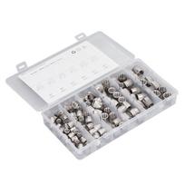 100 vnt. 304 nerūdijančio plieno kūginis veržlė 6 mm 8 mm 10 mm 12 mm 4 tipai Rievėta implozijos kūgio veržlė