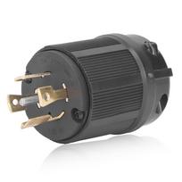 Locking Plug US Standard 5 Holes Adapter NEMA L21?30 30A 120 208V for Appliances black