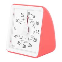 Visual Timer Silent Quiet Counting 60 Minutes Countdown Timer for Students Kitchen Red raudona