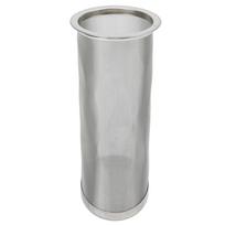 Šalto ruošimo kavos filtras Nerūdijančio plieno Daugkartinio naudojimo Plataus kaklelio Tinklelio Cilindrinis Filtras su Baltu 8x21cm/3.1x8.2in