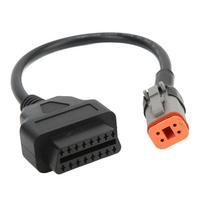 Motorcycle 4Pin to 16Pin OBD2 Diagnostic Cable Code Reader Convertor Scanner Adaptor 12?24V