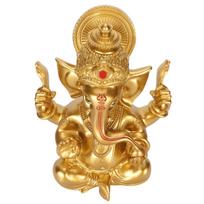 Indijos Ganešos Statulėlė Dramblys Hindu Dievas Skulptūra Derva Dekoratyvinis Indijos Dramblių Dievas Ornamentas auksas