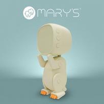 MARY'S MW61058 Robo Dino žadintuvas baltas