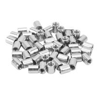 50PCS Round Connector Nut Set M5 X 0.8 8 L10mm Female Thread Rustproof Connection Nut Kit for