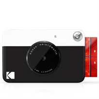 Kodak Printomatic spalvotas momentinio spausdinimo skaitmeninis fotoaparatas – spalvingos nuotraukos ant 2x3" lipnaus Zink fotopopieriaus – 5 MP, nešiojamas, kūrybinga ir smagi dovana gimtadieniui, Kalėdoms, atostogoms – juodas