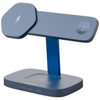 CANYON Wireless Charging Station Hexagon 310 3in1 DarkGrey/Blue