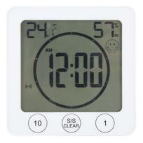 Multifunctional Indoor Thermometer Hygrometer Digital Clock for Home Bathroom Kitchen