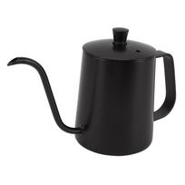 Mažas užpilamo kavos virdulys Nerūdijančio plieno Tiksliai kontroliuojamas Kavos Žąsies kaklelio snapelis Virdulys skirtas Black 350ML