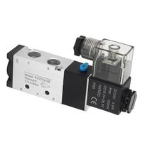 Solenoidinis oro skirstytuvas 2 padėčių 5 krypčių aliuminio lydinio didelio tikslumo pneumatinis reversinis skirstytuvas DC24V PT