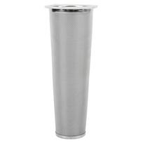 304 nerūdijančio plieno šalto ruošimo kavos filtro kūgis su baltu guminiu žiedu, kavos ruošimo infuzorius 8x21cm/3.1x8.2in