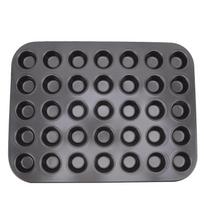 Nelipnūs mini keksiukų/muffinų formelės, anglinio plieno virtuvės kepimo formos pyragams, duonai kepti, 35 lizdai L(for 6.5-9kg)