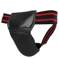 Boksas Klyno Apsauga Apsauga PU Oda Kvėpuojantis Jockstrap Kickboxingui Muay Thai Juodas