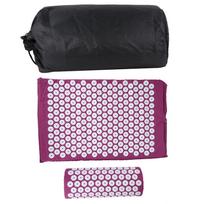 Acupressure Mat Pillow Set Acupuncture Massage Yoga Pad Mat Pain Relief with Carry BagPurple