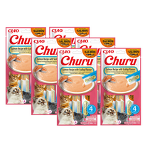 INABA CAT CHURU lašiša su šukutėmis 24x14g