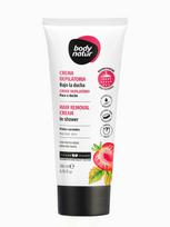BODY NATUR Depiliacinis kremas po dušu, praturtintas raudonomis uogomis, atsparus vandeniui, visų tipų odai, 200 ml