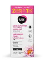 BODY NATUR Drėkinamasis depiliacinis kremas jautriai odai 2 vnt x 100 ml