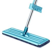 Grindų šluota Sausa Šlapia Dvigubo naudojimo Mikropluošto Laisvų rankų plovimo Plokščia Valymo Plytelių Šluota Namų naudojimui Mėlyna Mop, 2 Piece of Pads mėlyna