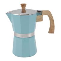Moka kavinukas 300ml Lengvas valdymas Išsaugo skonius Klasikinis itališkas Moka kavinukas 6 puodeliams Mėlynas gray