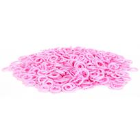500 vnt. Plastikiniai mezgimo žymekliai rožiniai skaičiavimo skiriami žiedai nėrimo užrakinami siuvimo priedai S