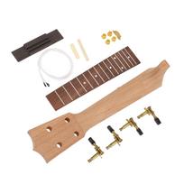 Pasigaminkite savo ukulelės rinkinį Gitaros kaklelis Stygos Sukučiai Tiltelis Medinis 21 colio nebaigtos ukulelės dalys
