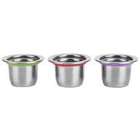 3 vnt./rinkinys kavos kapsulė, daugkartinio naudojimo kapsulė, nerūdijančio plieno užpildomas filtras 30x22x20mm, tinkamas Nespresso
