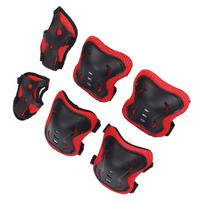Kids Protective Gear Children Stylish Breathable Knee Pad Elbow Pad Hand Guard for Cycling Roller raudona