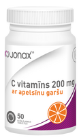 JONAX C vitaminas 200 mg kramtomosios tabletės, 50 vnt.
