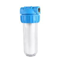 10 colių vandens filtro korpusas su filtru 1 colio žalvario prievadas, permatomas nešvarumams pašalinti