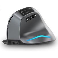Belaidė žaidimų pelė Įkraunama pelė su LED ekranu 2,4 GHz/BT, belaidė žaidimų pelė nešiojamam kompiuteriui, asmeniniam kompiuteriui juoda