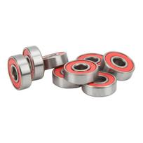 8 vnt. 608RS ABEC 9 rutuliniai guoliai, hermetiški riedlenčių guoliai iš anglinio plieno, 8x22x7mm, skirti riedučiams